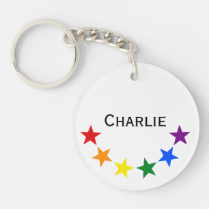 RAINBOW FLAG STARS II + uw ideeën Sleutelhanger