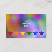 RAINBOW FLAG STARS II + uw ideeën Visitekaartje (Achterkant)