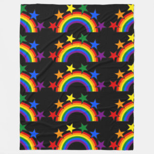 RAINBOW FLAG STARS III + uw ideeën Fleece Deken