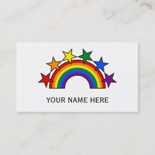 RAINBOW FLAG STARS III + uw ideeën Visitekaartje