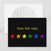 RAINBOW FLAG STARS + uw ideeën Briefkaart (Voorkant / Achterkant)