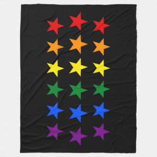 RAINBOW FLAG STARS + uw ideeën Fleece Deken