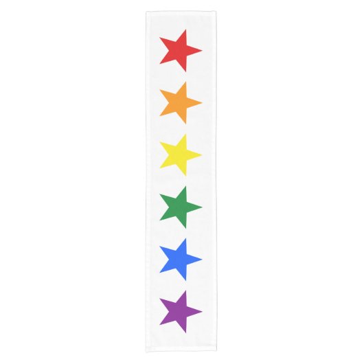 RAINBOW FLAG STARS + uw ideeën Korte Tafelloper (Voorkant)