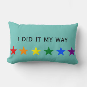 RAINBOW FLAG STARS + uw ideeën Kussen