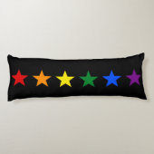 RAINBOW FLAG STARS + uw ideeën Lichaamskussen (Achterkant)