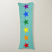 RAINBOW FLAG STARS + uw ideeën Lichaamskussen (Voorkant Verticaal)