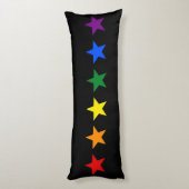 RAINBOW FLAG STARS + uw ideeën Lichaamskussen (Achterkant (Verticaal))