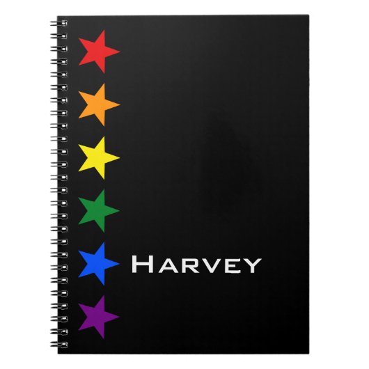 RAINBOW FLAG STARS + uw ideeën Notitieboek (Voorkant)