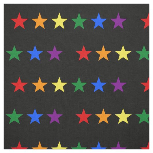 RAINBOW FLAG STARS + uw ideeën Stof (Swatch)