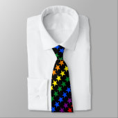 RAINBOW FLAG STARS + uw ideeën Stropdas (Gebonden)