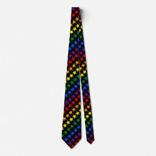RAINBOW FLAG STARS + uw ideeën Stropdas