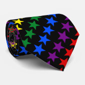 RAINBOW FLAG STARS + uw ideeën Stropdas (Opgerold)