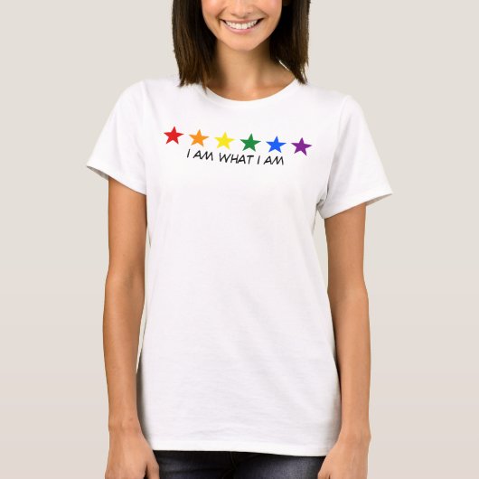RAINBOW FLAG STARS + uw ideeën T-shirt (Voorkant)