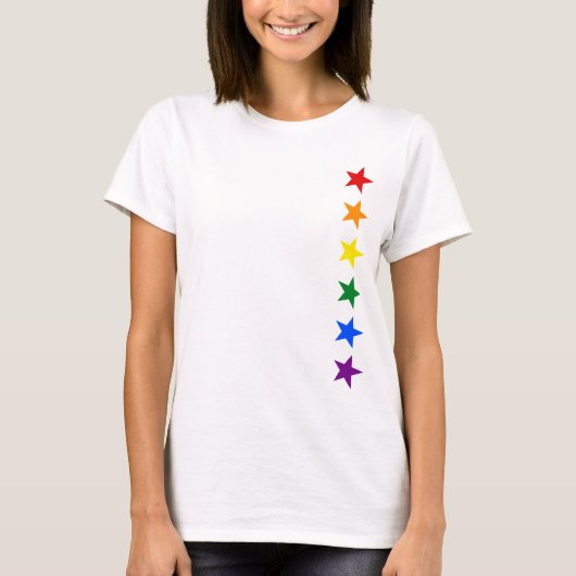 RAINBOW FLAG STARS + uw ideeën T-shirt (Voorkant)