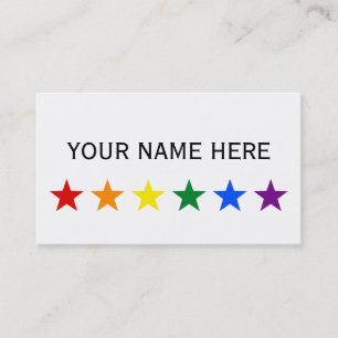 RAINBOW FLAG STARS + uw ideeën Visitekaartje