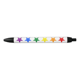 RAINBOW FLAG STARS + uw ideeën Zwarte Inkt Pen