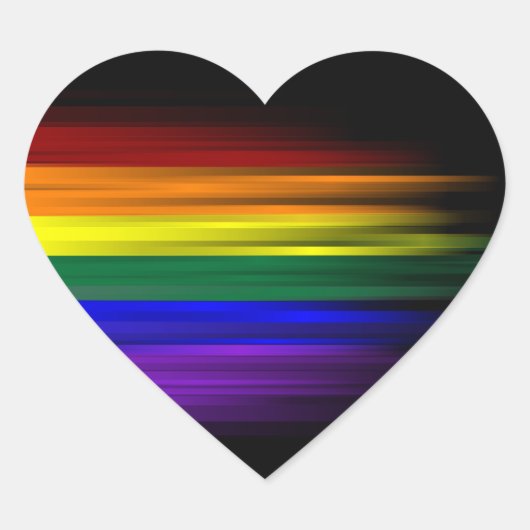 Rainbow Flag Sticker Sheet (Heart) (Voorkant)