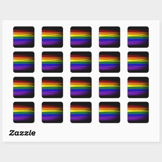 Rainbow Flag Sticker Sheet (Vierkant) (Vel)