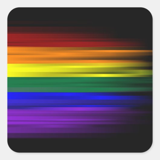 Rainbow Flag Sticker Sheet (Vierkant) (Voorkant)