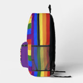 rainbow flag stripe with positivity backpack bedrukte rugzak (Rechts)