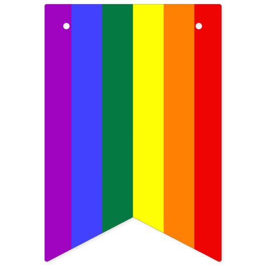 Rainbow Flag Swallowtail Party Bunting Banner (Tweede vlag)