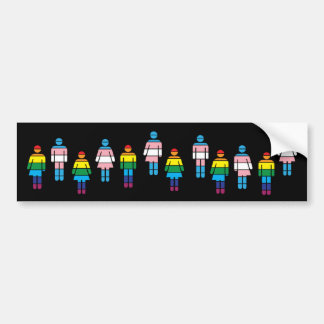 rainbow flag trans flag bumper sticker lgbt