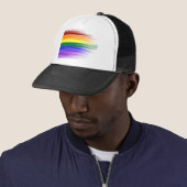 Rainbow Flag Trucker Hats Pet (In situ)