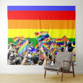Rainbow Flags LGBT Pride Banner Tapestry Wandkleed (In Situ (horizontaal))