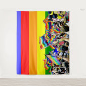 Rainbow Flags LGBT Pride Banner Tapestry Wandkleed (Voorkant)