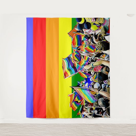 Rainbow Flags LGBT Pride Banner Tapestry Wandkleed (Voorkant)