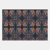 Rainbow Flame - Meerkleurige Fantasy Dragon Inpakpapier Vel (Voorkant 3)