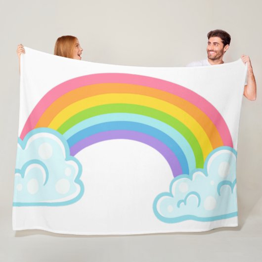 Rainbow Fleece Blanket (In situ)