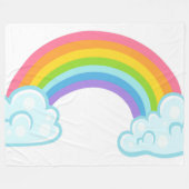 Rainbow Fleece Blanket Deken (Voorkant (Horizontaal))