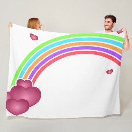 Rainbow Fleece Blanket Deken
