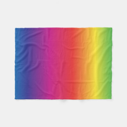 Rainbow Fleece Blanket Deken (Voorkant (Horizontaal))