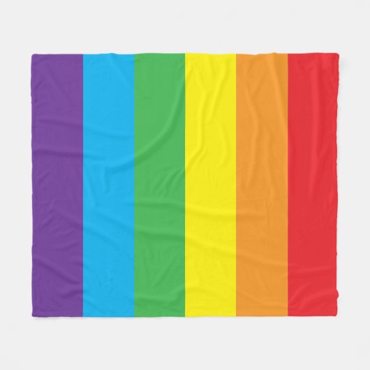Rainbow Fleece Blanket Deken (Voorkant (Horizontaal))