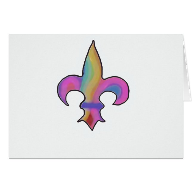 Rainbow Fleur De Lis (Voorkant Horizontaal)