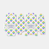 Rainbow Fleur-de-lis Aangepaste tekst Bedankdoosjes (Uitgevouwen)