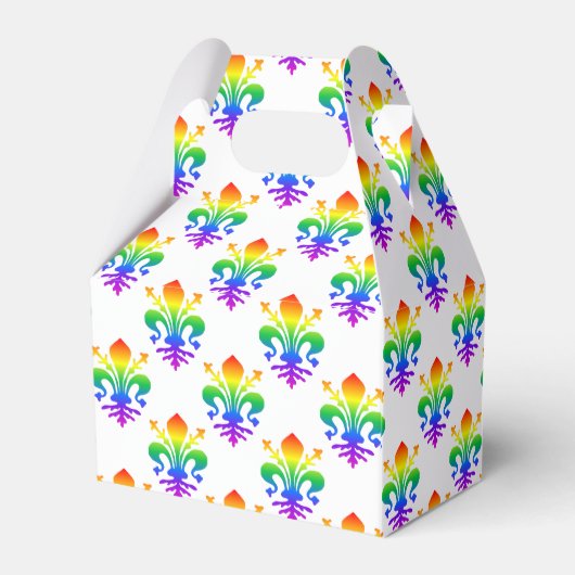 Rainbow Fleur-de-lis Bedankdoosjes (Achterkant)