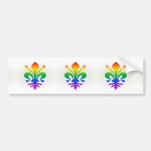Rainbow Fleur-de-lis Bumpersticker