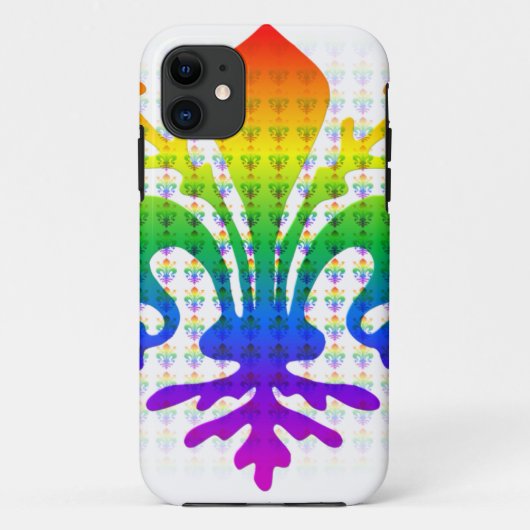 Rainbow Fleur-de-lis Case-Mate iPhone Case (Achterkant)