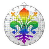 Rainbow Fleur-de-lis Dartbord (Voorkant)