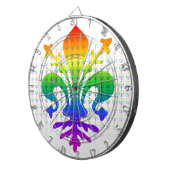 Rainbow Fleur-de-lis Dartbord (Voorkant Rechts)