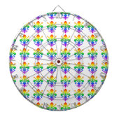 Rainbow Fleur-de-lis Dartbord (Voorkant)