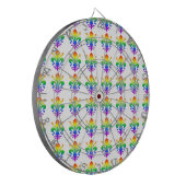 Rainbow Fleur-de-lis Dartbord (Voorkant Links)