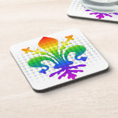 Rainbow Fleur-de-lis Drankjes Onderzetter (Linkerzijde)