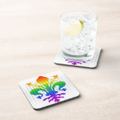 Rainbow Fleur-de-lis Drankjes Onderzetter (Rechterzijde)