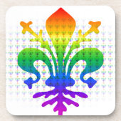 Rainbow Fleur-de-lis Drankjes Onderzetter (Voorkant)