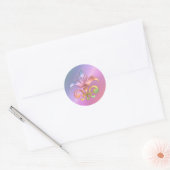 Rainbow Fleur de Lis Envelope Seal Ronde Sticker (Envelop)