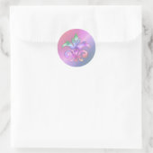 Rainbow Fleur de Lis Envelope Seal Ronde Sticker (Tas)